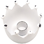 KronenKerzenHalter ClairBlanc, weiß, Metall, 8x8x6 cm