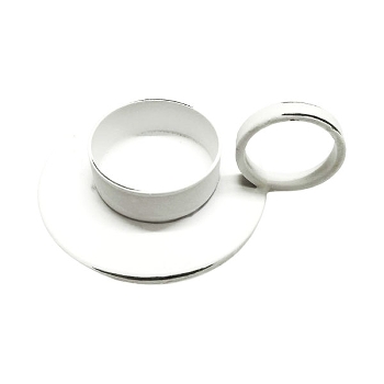 TeeLichtHalter ClairBlanc, weiß, Metall, 10x7,5x3,5 cm