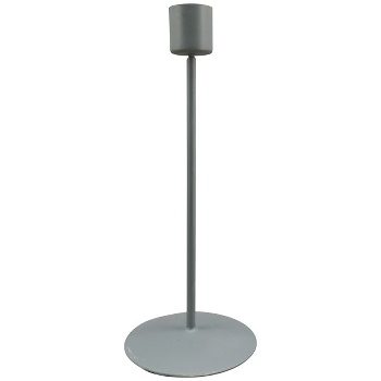 KerzenHalter Junker, grau, Metall, 7x7x18,5 cm