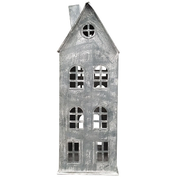 HausWindLicht Junker, grau, Metall, 15x14x40,5 cm