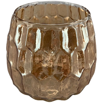 WindLicht Vitreous, gold, Glas, 8,5x8,5x8 cm
