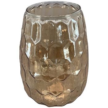 WindLicht Vitreous, gold, Glas, 13x13x16 cm