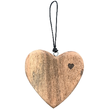 HerzHänger Dost, natur, Holz, 10x1,5x10 cm