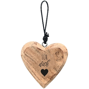 HerzHänger Dost, natur, Holz, 7x1,5x7 cm