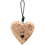 HerzHänger Dost, natur, Holz, 7x1,5x7 cm