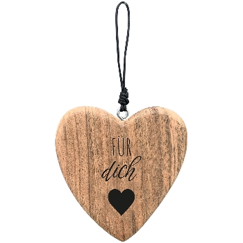 HerzHänger Dost, natur, Holz, 10x1,5x10 cm