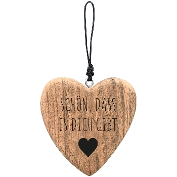 HerzHänger Dost, natur, Holz, 10x1,5x10 cm