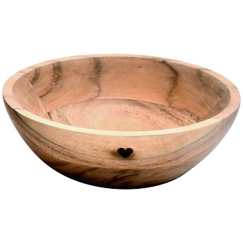 Schale Dinette, natur, Holz, 20x20x7 cm
