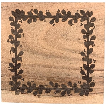 Untersetzer Dinette, natur, Holz, 10x10x1 cm