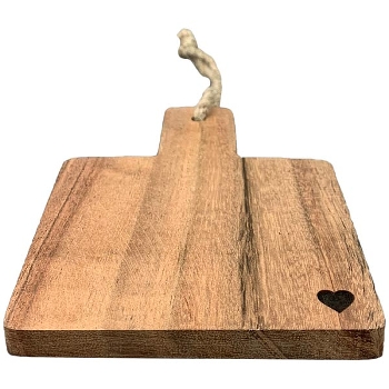 ServierBrett Dinette, natur, Holz, 10x10x2 cm