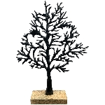 Baum Sobre, schwarz, Alu/Holz, 20x2,5x30 cm