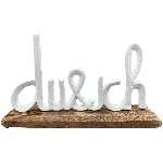Du&Ich Puri, weiß, Alu/Holz, 25x5x16 cm