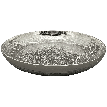 Tablett GROS, silber, Aluminium, 50x50x7 cm