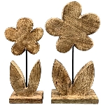 Blume Dost, natur, Holz, 20x6x37 cm
