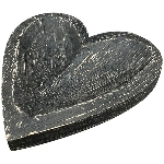 HerzTablett Dost, schwarz, Holz, 15x16x2 cm