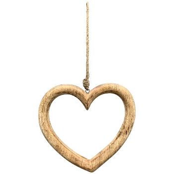 HerzHänger Dost, Holz, 14x3x14 cm