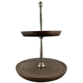 Etagere Dost, Holz/Alu, 25x25x37 cm