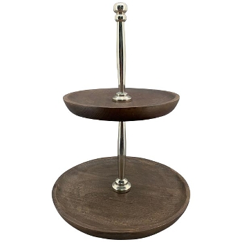 Etagere Dost, Holz/Alu, 25x25x37 cm
