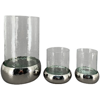 WindLicht SuArt, Glas/Edelstahl, 13x13x17 cm