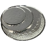 Tablett SuArt, silber, Edelstahl, 25x25x1 cm