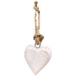 HerzHänger Dost, weiß/lila/pink/grün, Holz, 4x2x4 cm