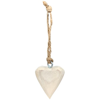 HerzHänger Dost, weiß/lila/pink/grün, Holz, 4x2x4 cm