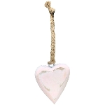 HerzHänger Dost, weiß/lila/rosa/grün, Holz, 4,5x2,5x4,5 cm