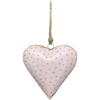 HerzHänger Kanu, pink, Metall, 21x6x21 cm