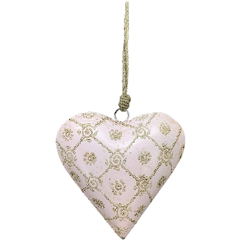 HerzHänger Kanu, pink, Metall, 21x6x21 cm