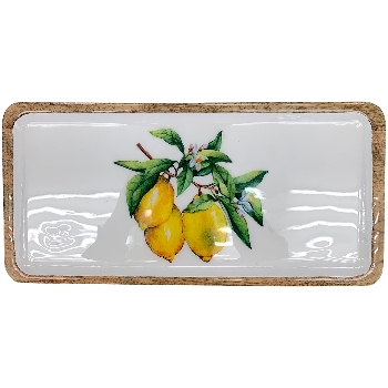 Tablett Citron, Holz, 31x15x2 cm