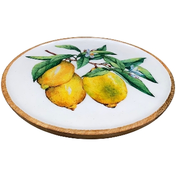 Tablett Citron, Holz, 30x30x1,5 cm