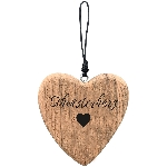 HerzHänger Dost, natur, Holz, 10x1,5x10 cm