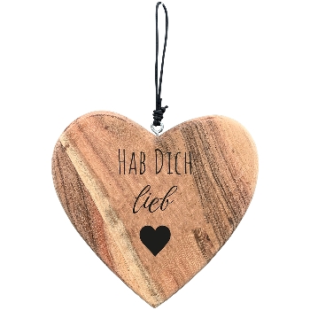 HerzHänger Dost, natur, Holz, 15x1,5x15 cm