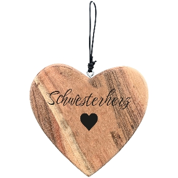 HerzHänger Dost, natur, Holz, 15x1,5x15 cm