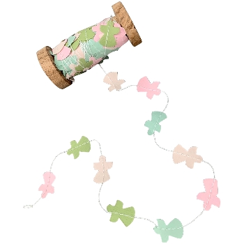 Girlande Hase/Schmetterling/Engel PaperART, bunt, Papier, 5 m