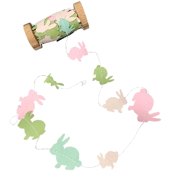 Girlande Hase/Schmetterling/Engel PaperART, bunt, Papier, 5 m