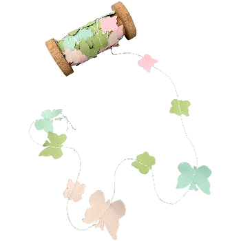 Girlande Hase/Schmetterling/Engel PaperART, bunt, Papier, 5 m
