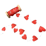 Girlande Herz PaperART, weiß/rot/bunt, Papier, 5 m