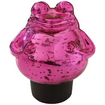 SchwimmFrosch Surplus, roserot, Glas, 8,5x7,5x10 cm