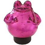 SchwimmFrosch Surplus, roserot, Glas, 11,5x9,5x13 cm