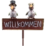 WillkommenSchild ArtFerro, Metall, 28x11x130 cm