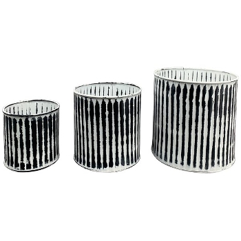 TopfSet/3 ClairBlanc, Metall, 12,5x12,5x12 cm,