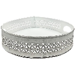 TablettSet/2 ClairBlanc, weiß, Metall, 25x25x6 cm, 30x30x6 cm