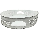 TablettSet/2 ClairBlanc, weiß, Metall, 25x25x6 cm, 30x30x6 cm