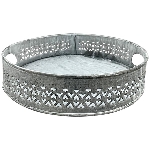 TablettSet/2 Junker, grau, Metall, 25x25x6 cm, 30x30x6 cm