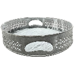 TablettSet/2 Junker, grau, Metall, 25x25x6 cm, 30x30x6 cm
