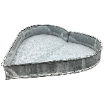 HerzTablett Junker, grau, Metall, 22x22x3,5 cm
