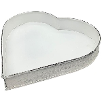 HerzTablett ClairBlanc, weiß, Metall, 22x22x3,5 cm