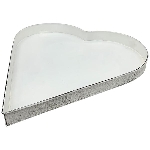 HerzTablett ClairBlanc, weiß, Metall, 36x35x3 cm