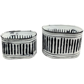 TopfSet/2 ClairBlanc, Metall, 16,5x10,5x10 cm, 20x13,5x13 cm